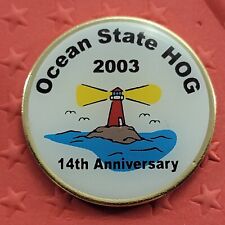 Ocean State HOG 2003 Pin 14th Anniversary Lapel Hat Pin Lighthouse 