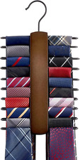 Wooden Tie Rack Retro Tie Belt