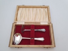 Vintage Spoon & Pusher Set, J. T. S EPNS Sheffield, Boxed