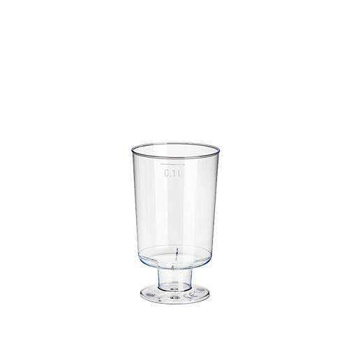 Reusable plastic stemmed - stemmed, clear