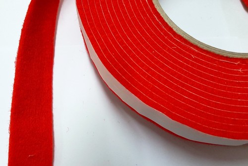 Red sticky self adhesive - red, felt