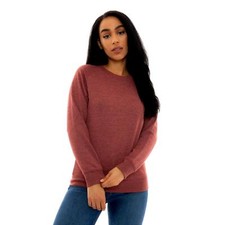 Womens Basic Plain Crew Neck