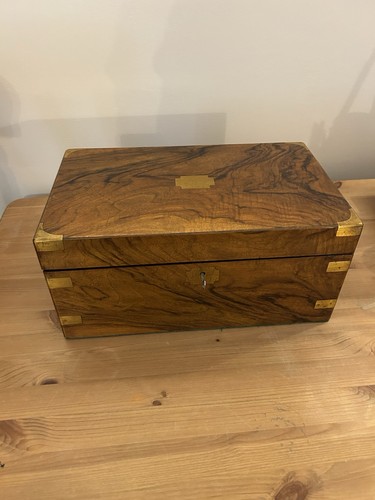 Victorian walnut writing - writing, slope