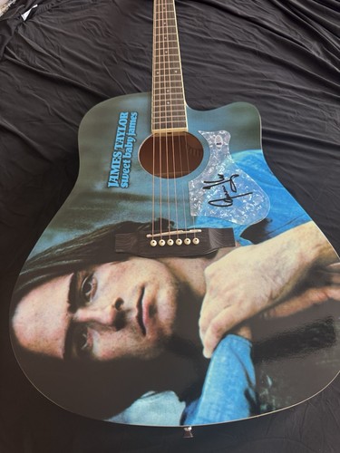 James taylor signed guitar - james,