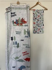 John Lewis Single Duvet Cover & Pillowcase, Dinosaurs, Crisp Polycotton.