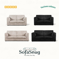 Cord High Back Cushions 3 2 seater Sofa Suite Set Black Grey Cream Coffee Brown