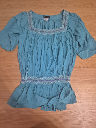 Size blue boho gypsy top - 10/12,