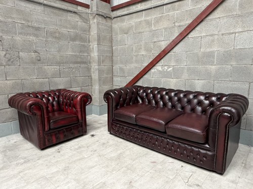 Vintage oxblood chesterfield - chesterfield, 3