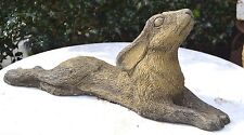 Moon Gazing hare stone garden ornament reclining frost proof 48cm/19" long