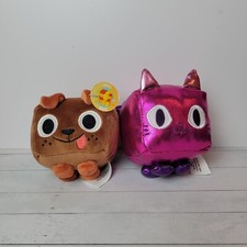 Pet Simulator X Dark Matter Candy Cat Roxie Plush Lot Of 2 No Codes