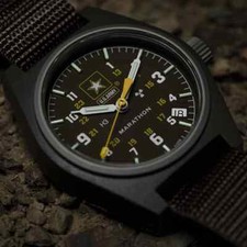 US Army Field Watch with Date, 34MM, Marathon, WW1940015 New with box + warranty
