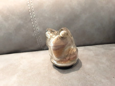 Vintage Alum Bay, Isle of Wight - Coloured Sand Glass Frog Souvenir 8.5cms