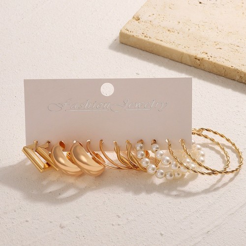 Pairs retro square pearl - 6,