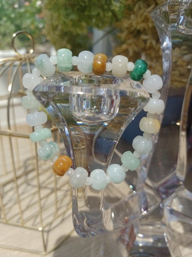 Real jade beaded stretch - real,