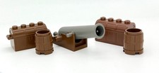 LEGO Pirates - Minifigure Accessories, Cannon, Chests, Barrels - Great Condition