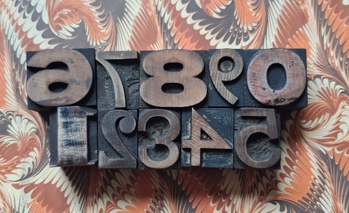 Wooden letterpress mixed - wooden,