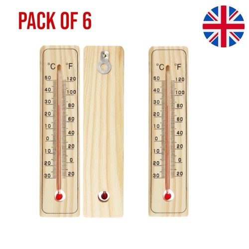 Wooden wall thermometer - 6x, |