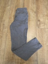 Next Boys Grey Chino Trousers 13 Years Old Regular Fit Elastic Waist Used 