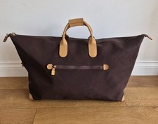 Brics Large Coated Canvas Brown Carry on Holdall / Weekend Bag 52.5cm W