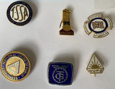 6 Trade Union Themed Vintage Metal Badges - Various 