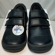 Startrite Boys Black Leather Engineer Riptape School Shoes UK 10 E / 28