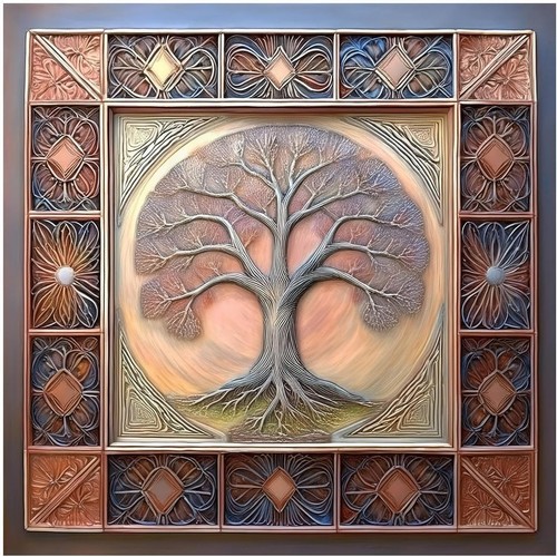 Tile mural tree life - tile,