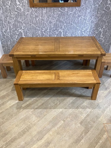 Oak extending dining - extending, table