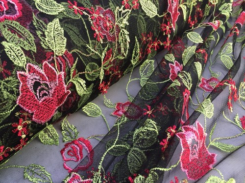 Embroidered french lace - french,