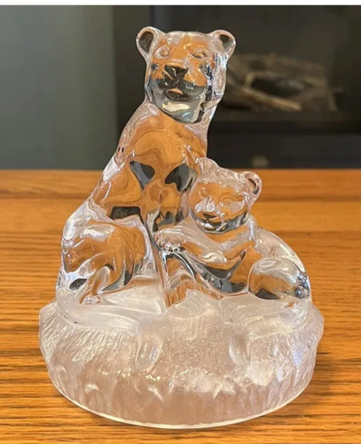 Glass crystal bear cub - crystal,