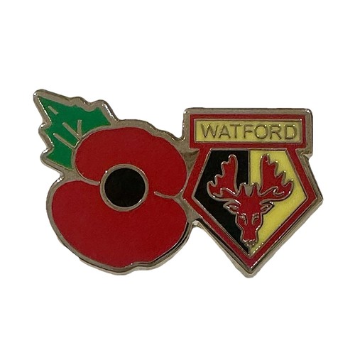 Watford poppy pin badge - fc,