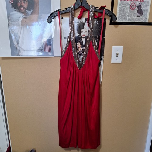 Bcbgmaxazria red halter dress - bcbgmaxazria,