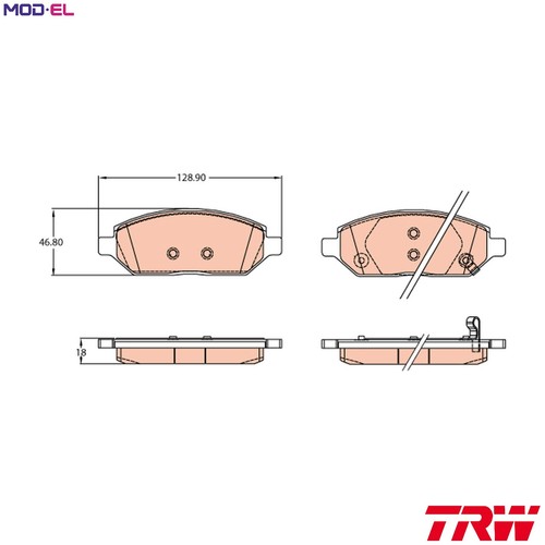 Brake pad set disc - disc,