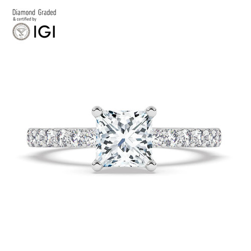 Princess diamond engagement - diamond,