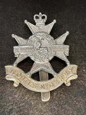 Sherwood Foresters, Notts & Derby Regiment Staybrite Anodised Cap Badge. Timings