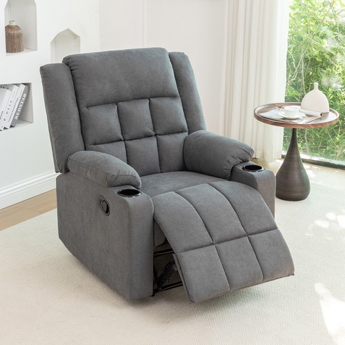Manual fabric recliner chair - manual,