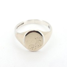 9ct Gold Silver Signet Ring