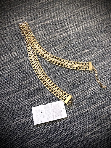 Zara golden metalic chain - metalic, belt
