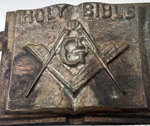 Antique bronze masonic - antique,