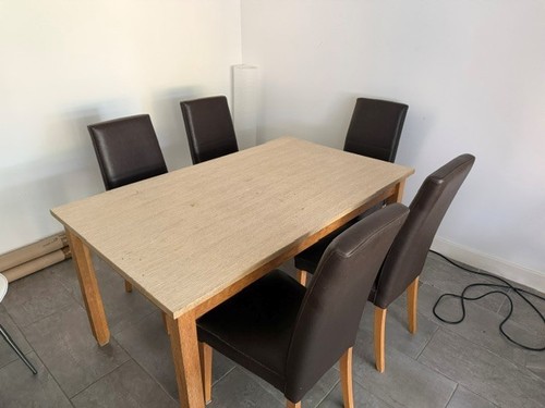 Next oak dining table - oak, faux
