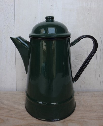 Green enamel coffee - enamel, with
