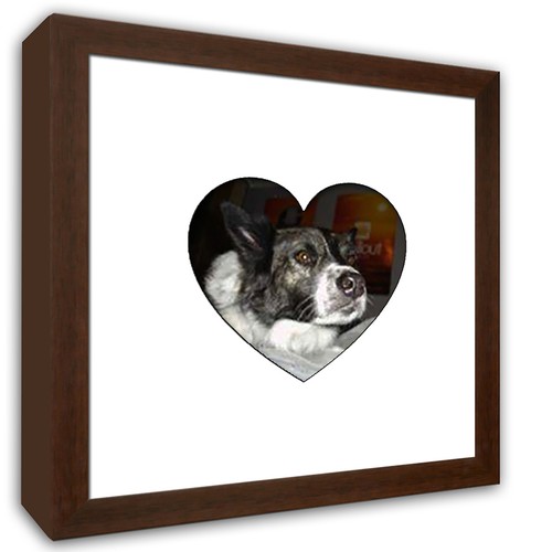 Heartstagram brown wood frame - brown,