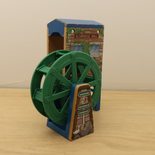 Wooden train track - wooden, watermill