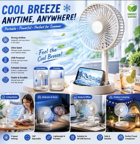 Fan portable retractable - fan, a