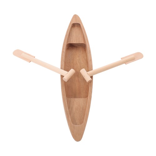 Mini wood canoe - wood, paddle