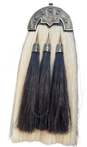 Men horse hair white sporran - hair,