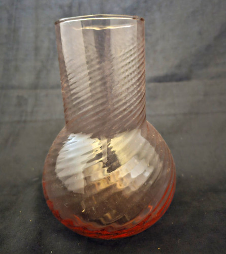 Textured swirl pink glass