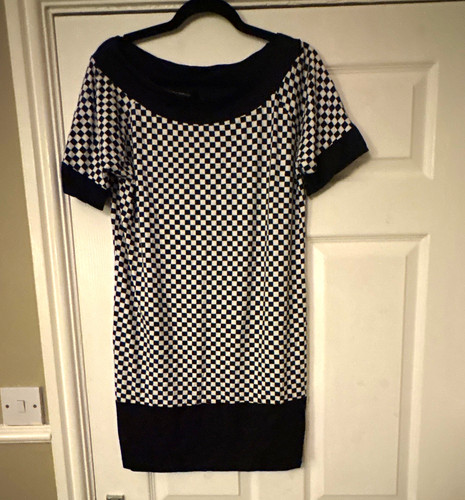 Black white check shift - &,