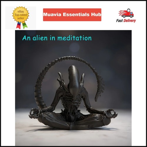 Meditation alien sculpture - alien,