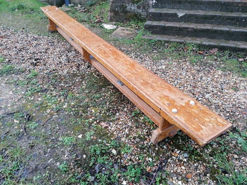 Vintage wooden gym - vintage, bench