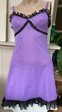 Fifi Chachnil @ Agent Provocateur violet slip S chiffon ruffles vintage nylon